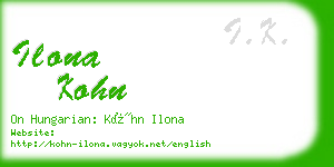 ilona kohn business card